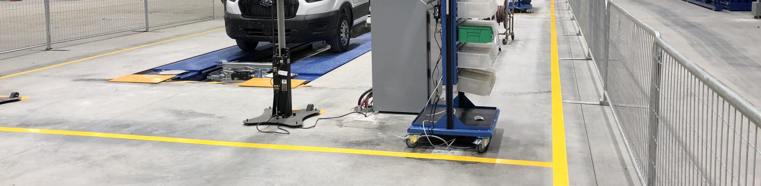 Floor marking in Microbird’s high-productivity plant.