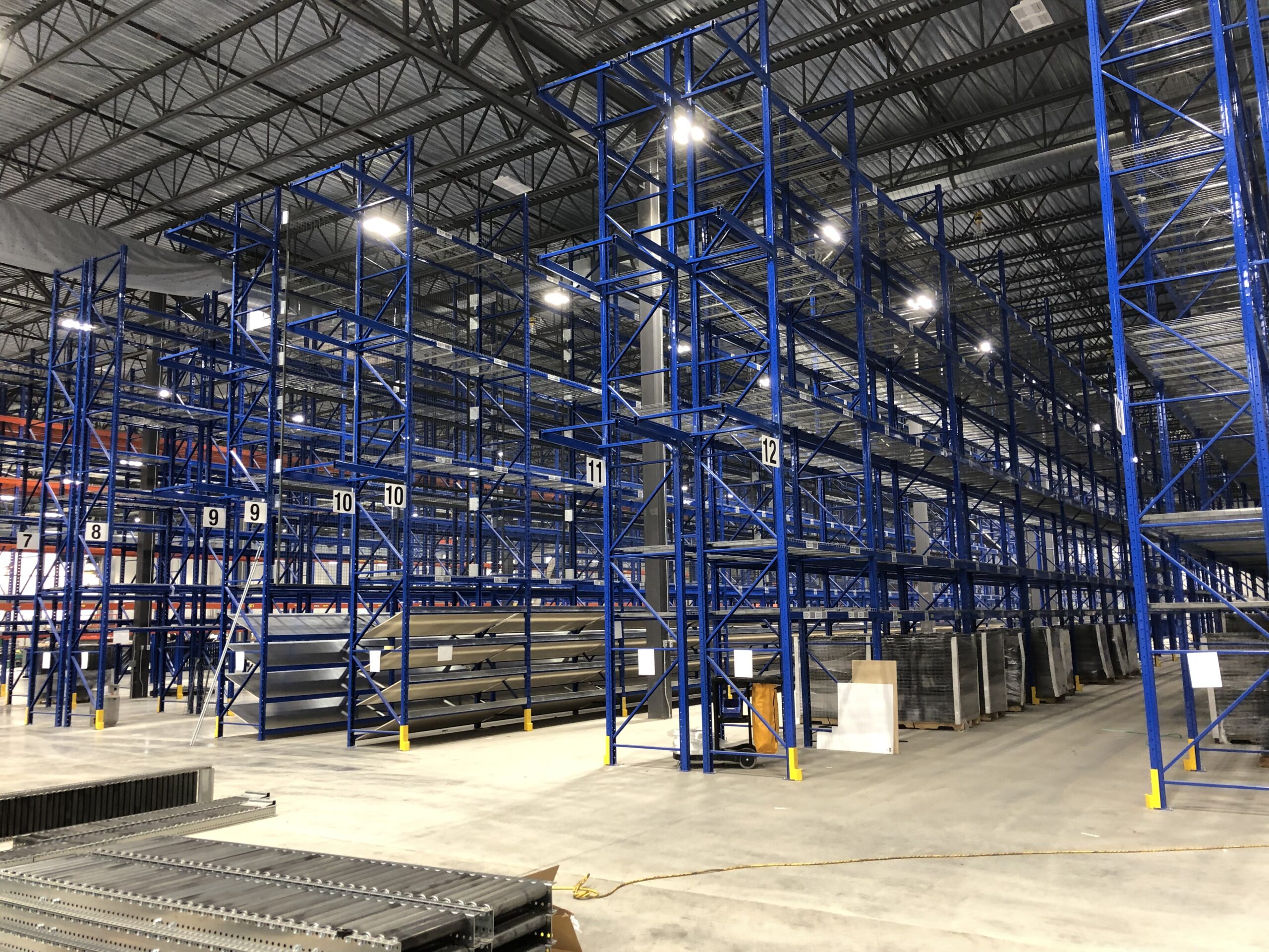 Pallet racking installed in Microbird’s warehouse by the team at MSK Canada.