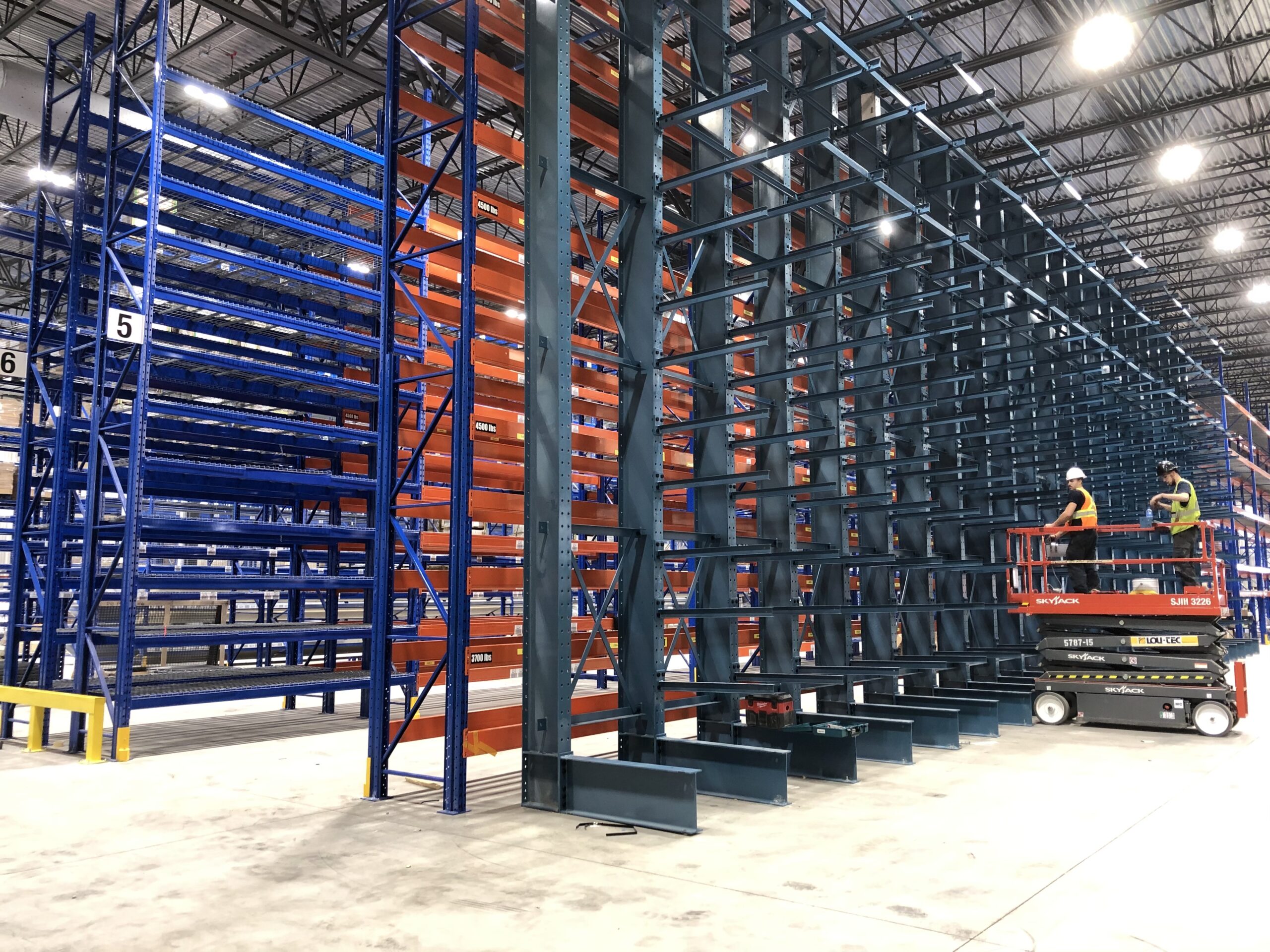 Pallet racking installed in Microbird’s warehouse by the team at MSK Canada.