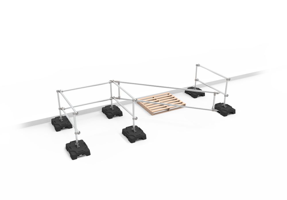 Barrière pivotante sur fond blanc