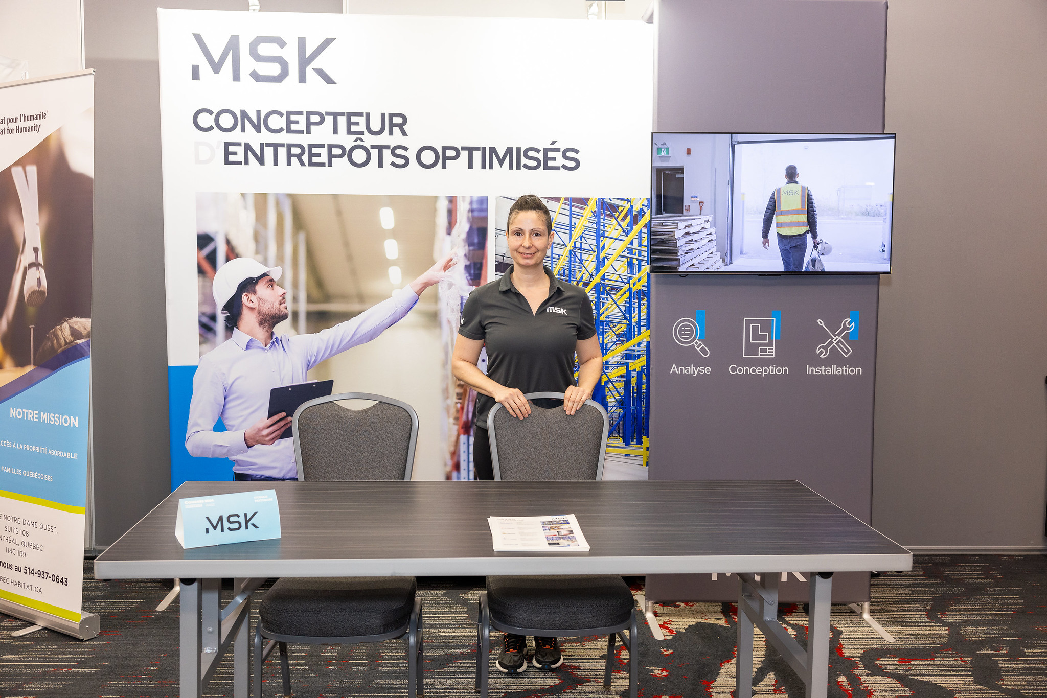 Kiosque de l'entreprise MSK Canada lors du congrès de la CEGQ 2024.