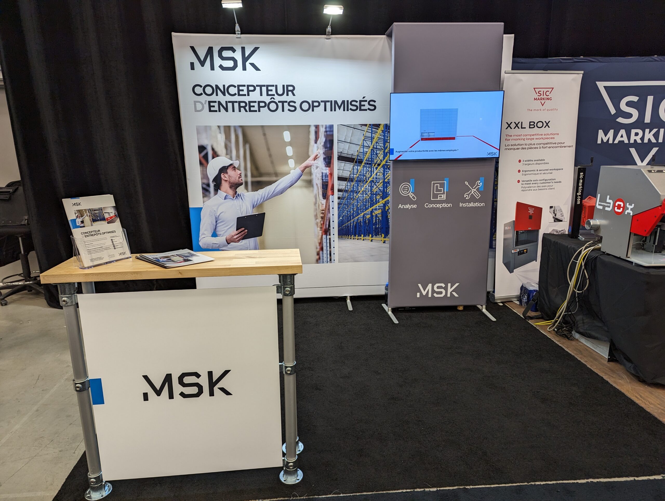 Kiosque de l'entreprise MSK Canada lors du SIC 2024.