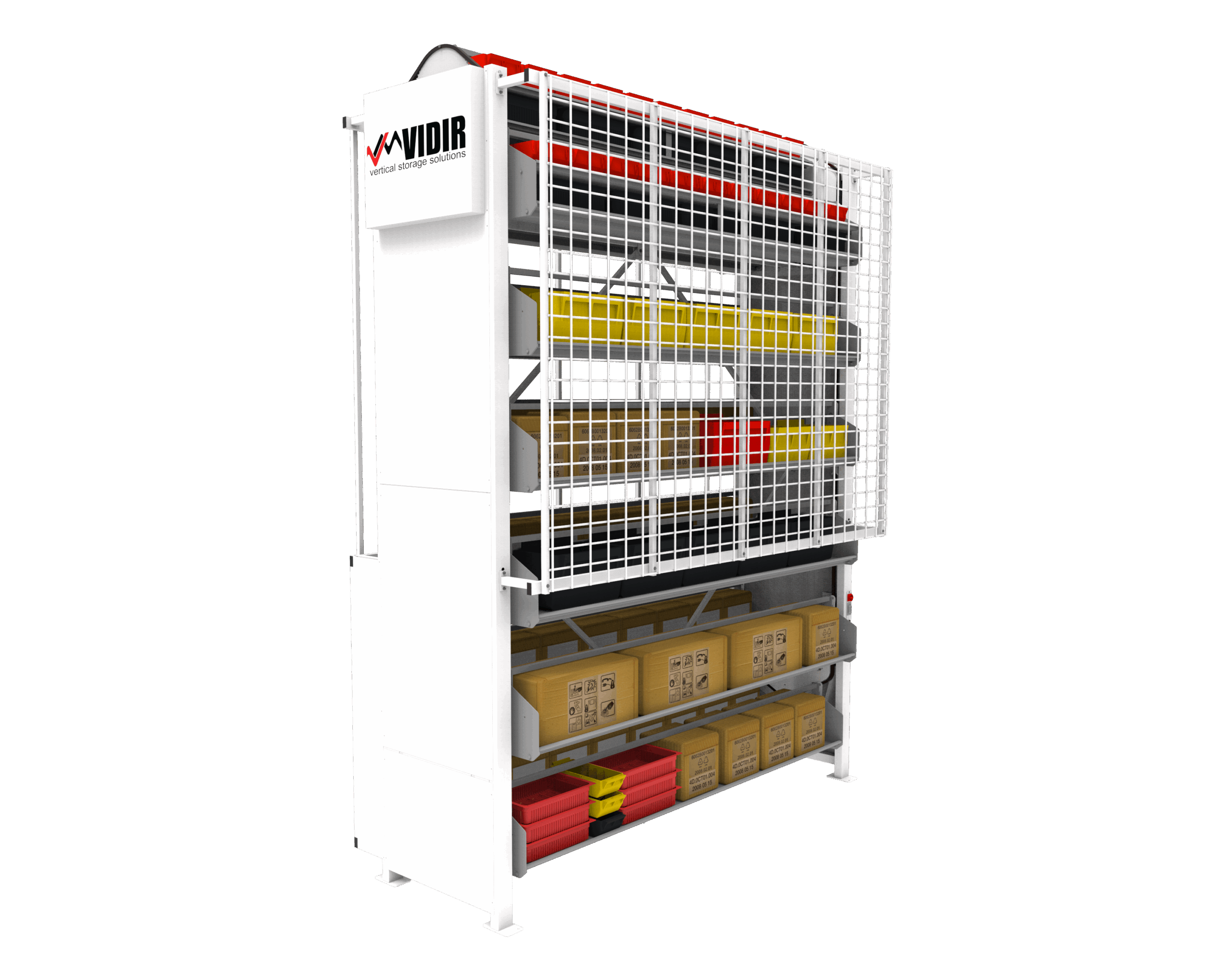 Un carrousel à étagère sur un fond blanc