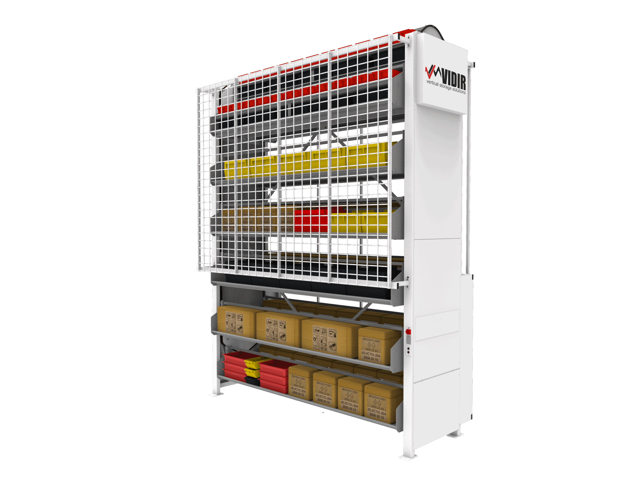 Un carrousel à étagère sur un fond blanc